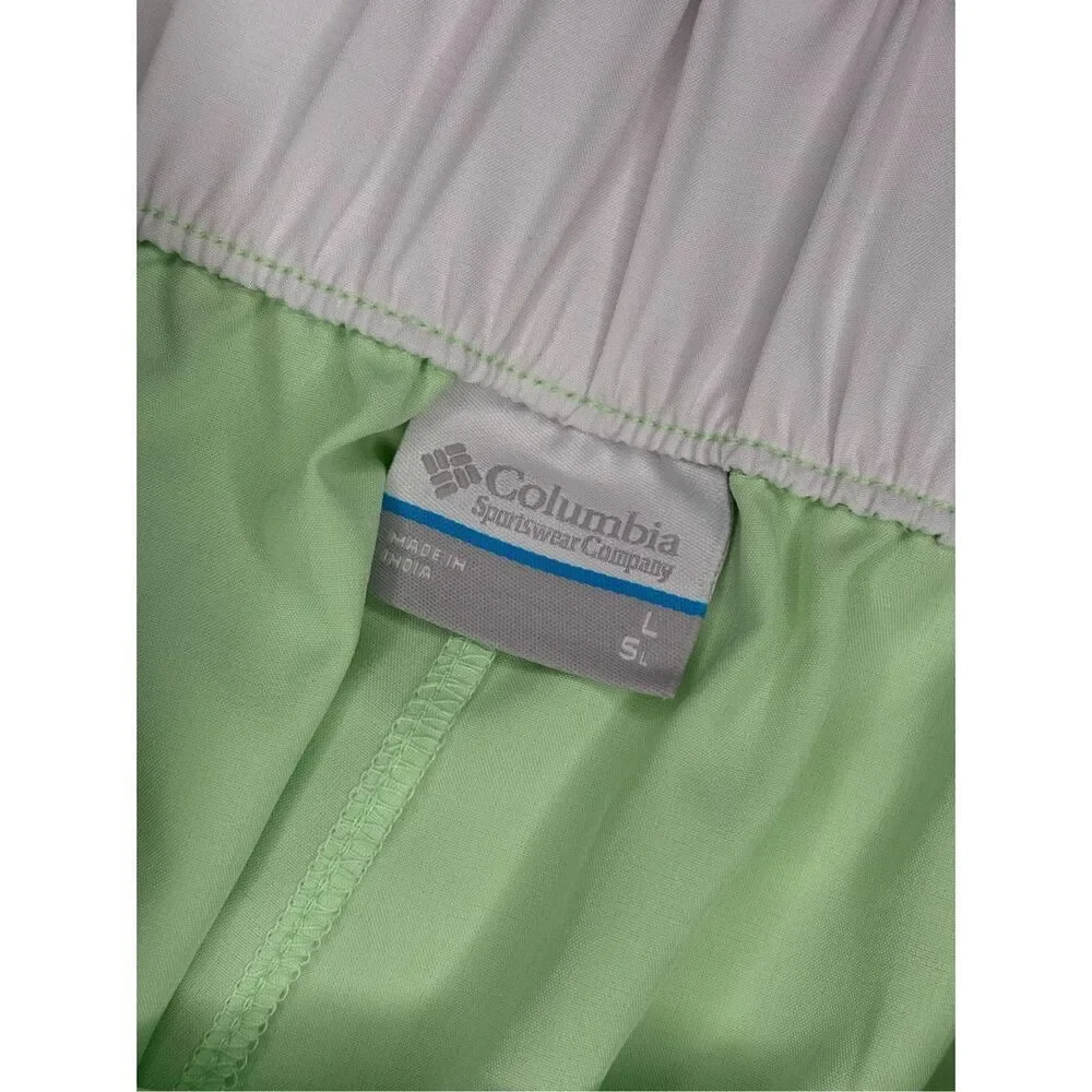 Columbia Hike Colorblock shorts with white side pockets - lime green - L